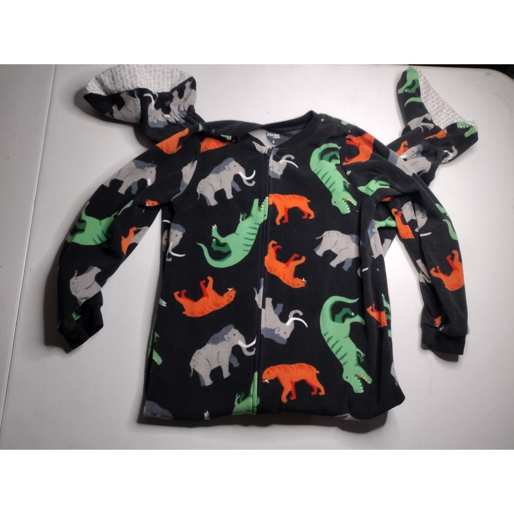 Simple Joys‎ by Carter's Kids Dinosaur Fleece Pajamas One Piece Size 8